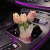 Креативное украшение салона автомобиля Милые поделки Орнаменты Автомобильный букет из тюльпанов Декоративные принадлежности Украшение центральной консоли автомобиля Подарки
