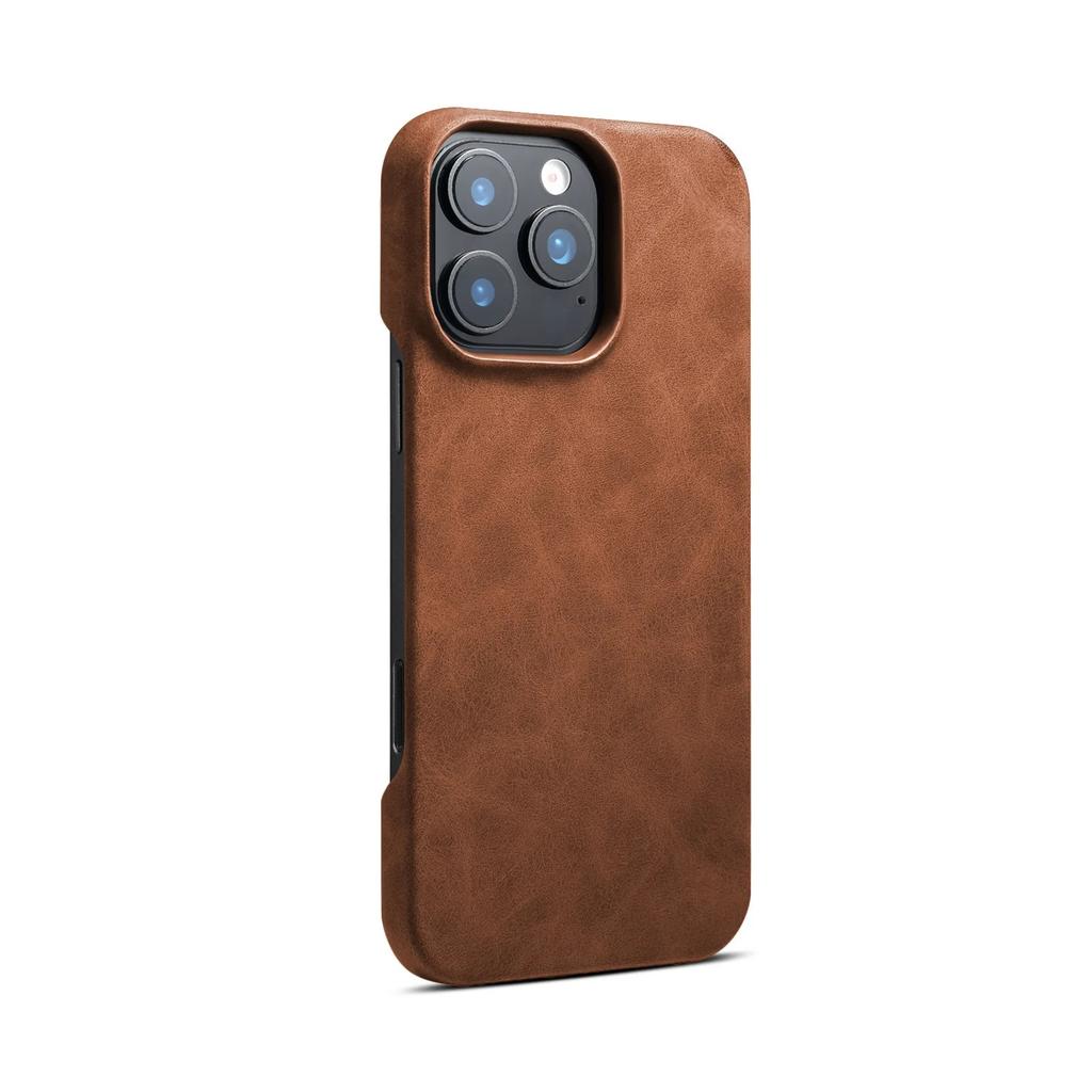 Phone Case for iPhone 16 Pro Max 17 Air 16E 15 Plus 14 Pro 13 Leather Wireless Charging Invisible Magnetic Attraction Back Cover