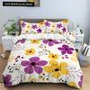 Пододеяльник с акварельными цветами King Queen, красочный цветущий комплект постельного белья для подростков, взрослых, 2/3 предмета, полиэстеровое одеяло