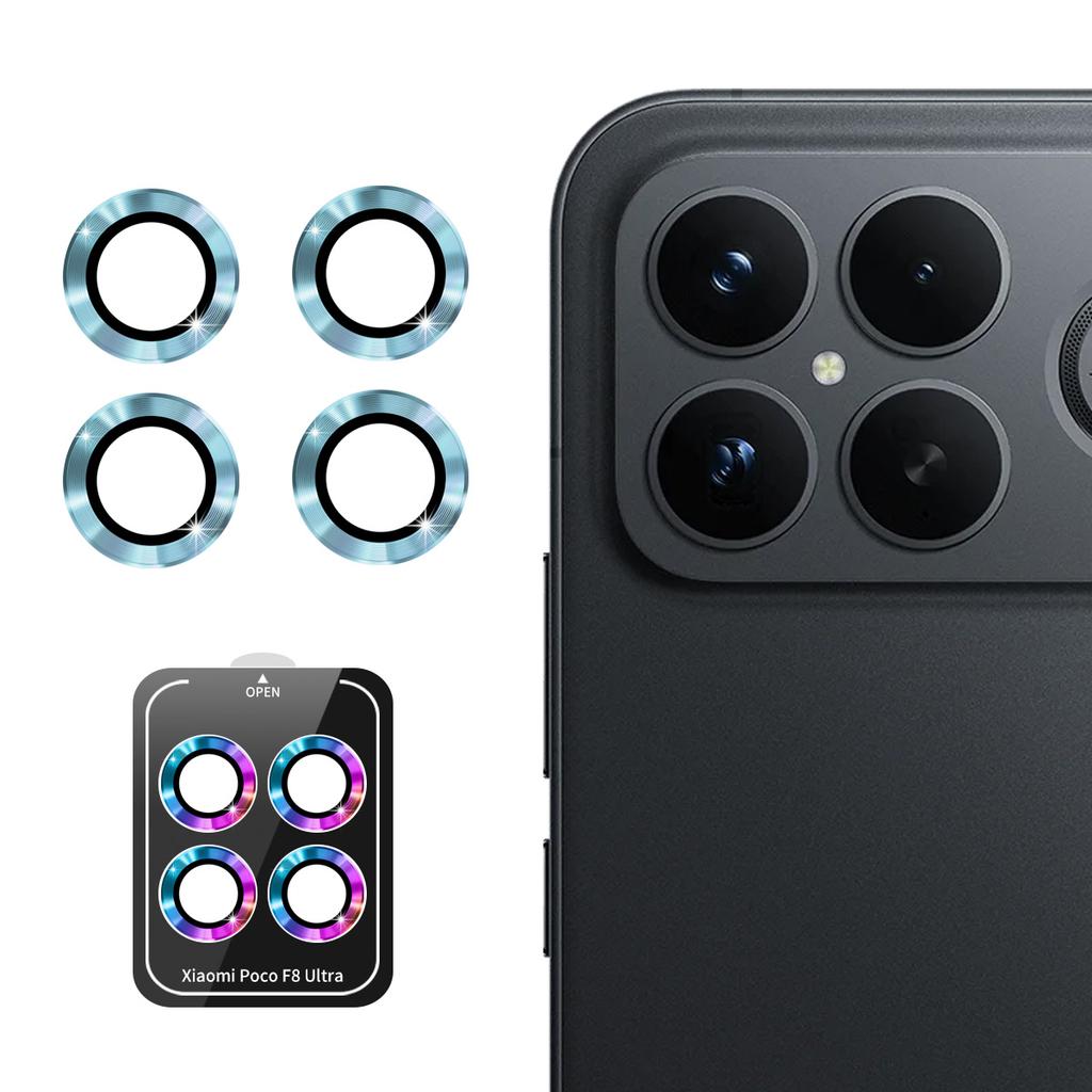 Для Xiaomi Poco F8 Ultra Защитная пленка на объектив камеры ENKAY Hat-Prince Металлическое кольцо Пленка на объектив