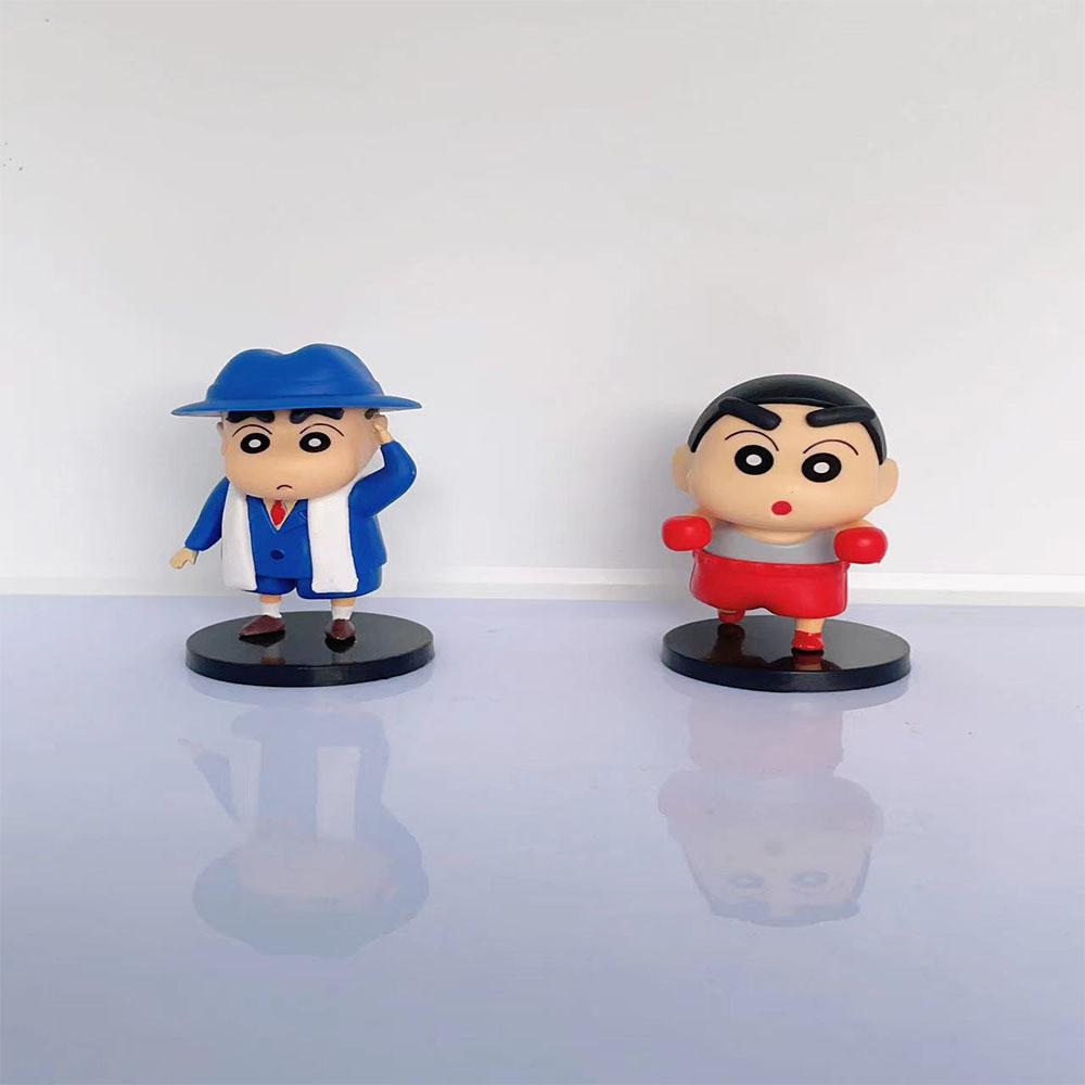 Whimsical Crayon Shinchan Desk Decor Statues In Six Designs Colorful