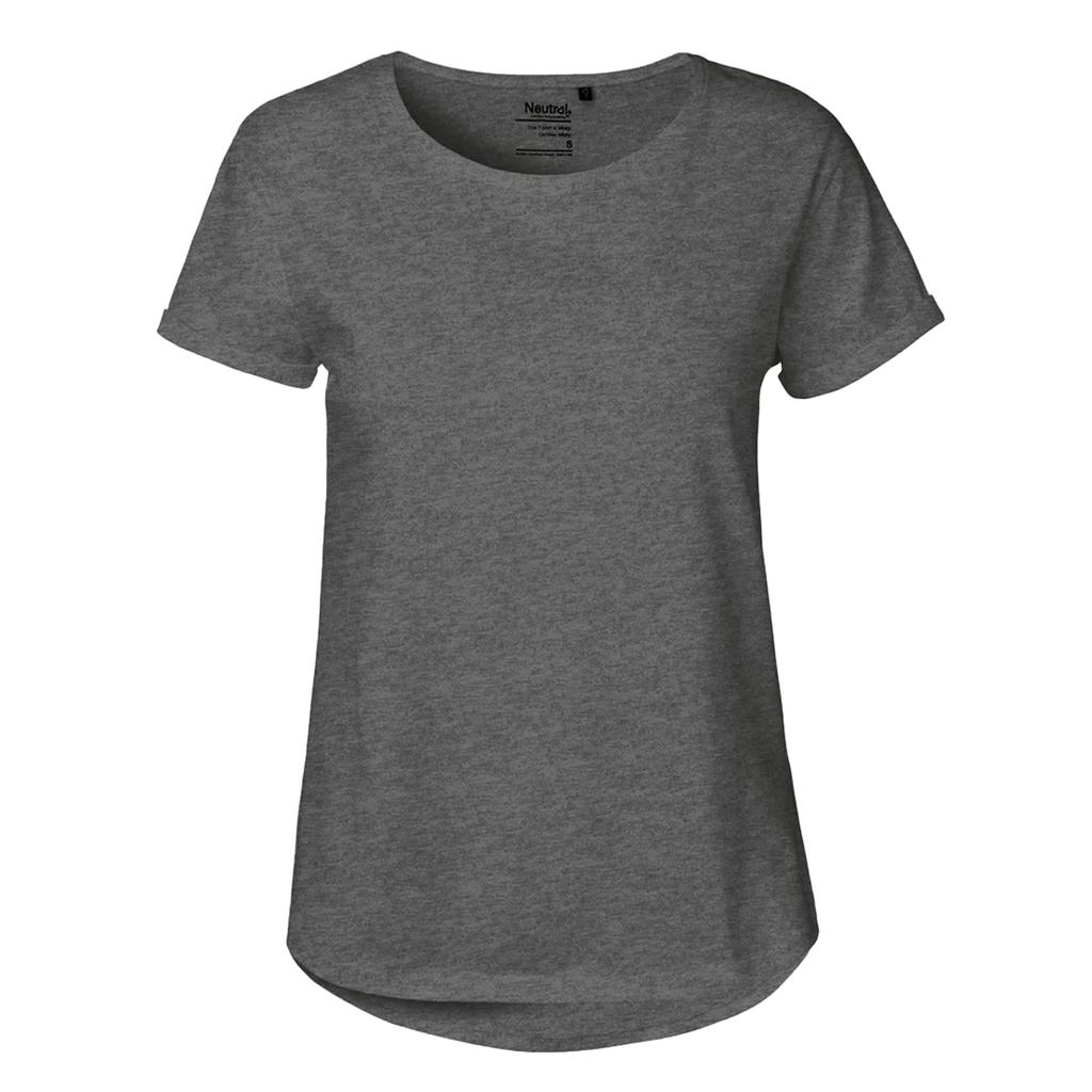 Neutral Womens/Ladies Plain Roll Sleeve T-Shirt