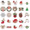 Reindeer & Santa Snowflake Christmas Napkin Rings - Festive Wreath Holders for Hotel Decoration, Bestseller