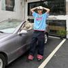 Американские ретро-плед пэчворк завернутые края женские джинсы High Street Harajuku свободные широкие прямые женские брюки