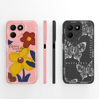 Для Tecno Pova 7 Pro Ultra Neo Camon 40 Premier Spark 30 40 40C Чехлы для телефонов Красивый узор с цветами Мягкий силиконовый Нескользящий чехол Для корпуса Tecno