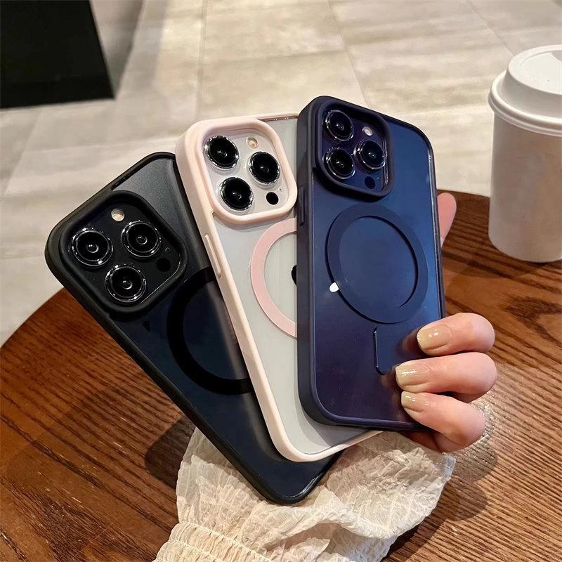 Роскошный прозрачный чехол Magsafe для iPhone 16 15 14 Plus 13 12 11 Pro XS XR Max Mini оригинальный магнитный чехол для беспроводной зарядки