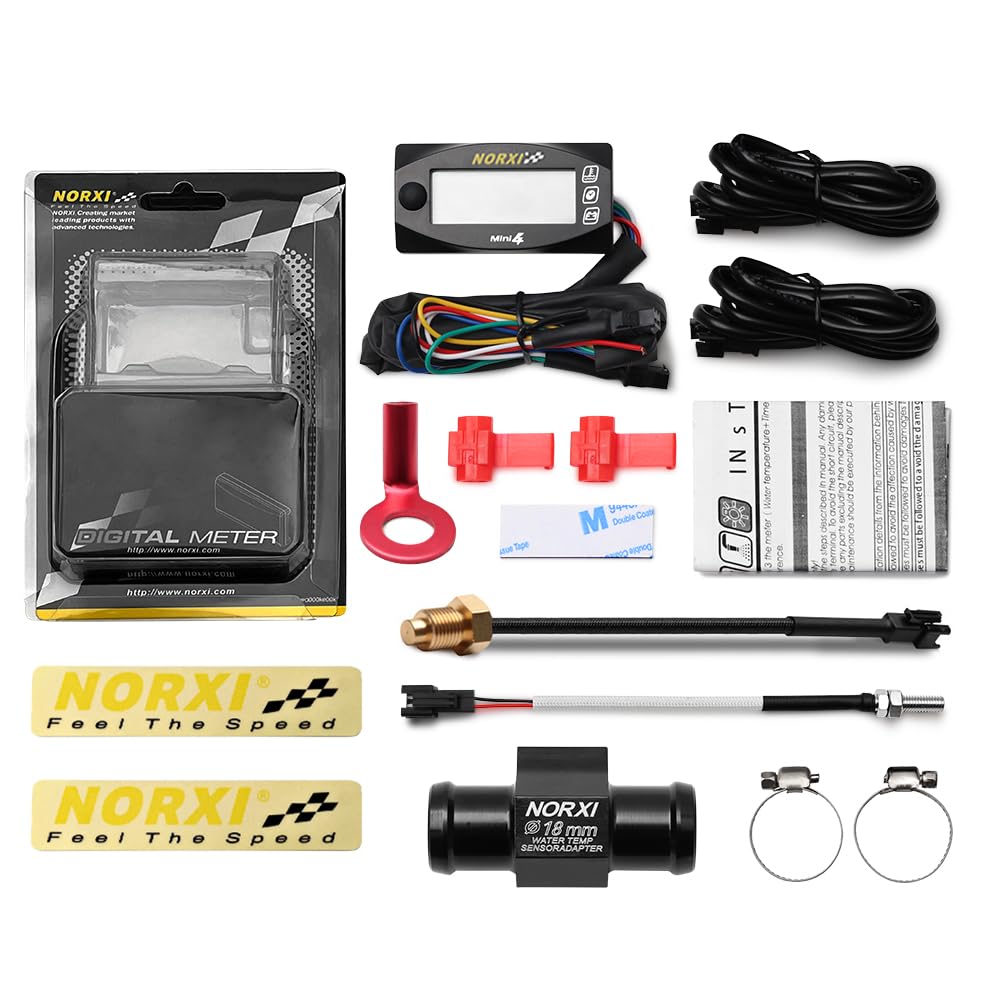 NORXI 4 In 1 Multi-functional Motorcycle Digital Meter, Mini 4 (Switch Between 4 Displays