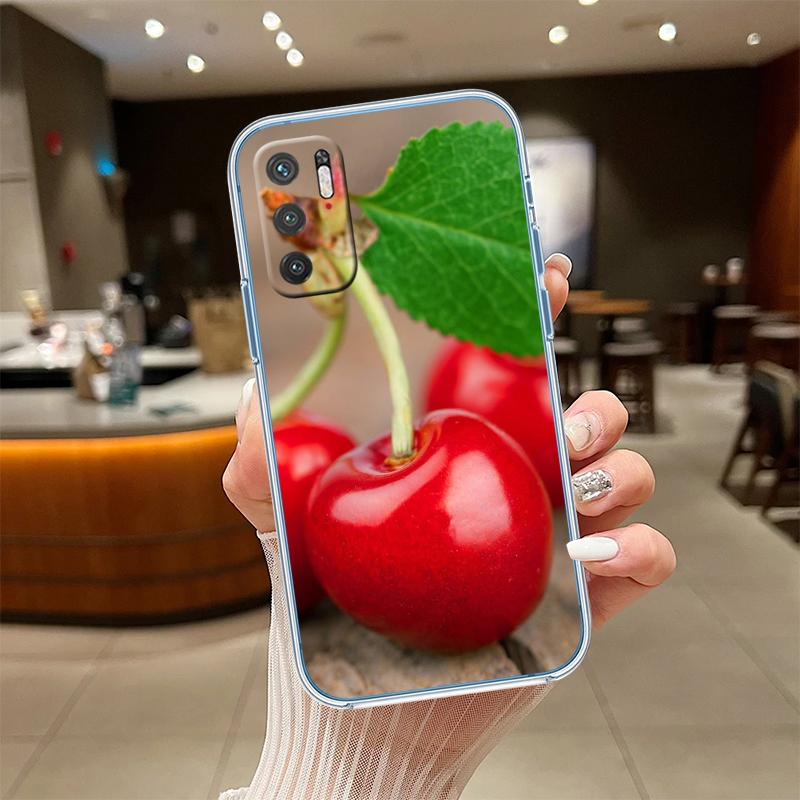 UP21 Cherry summer fruit Transparent Phone Case for Samsung Galaxy A04 A04S A14 A23 A34 A54 M23 M33 M52 M53