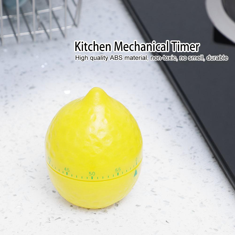 Kitchen Mechanical Timer Manual Lemon Shape Counters for Home Cooking Timing Tool