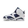 Air 6 Retro Little Flex PS White Midnight Navy Kids Sneakers Gym-Red CT4416-130