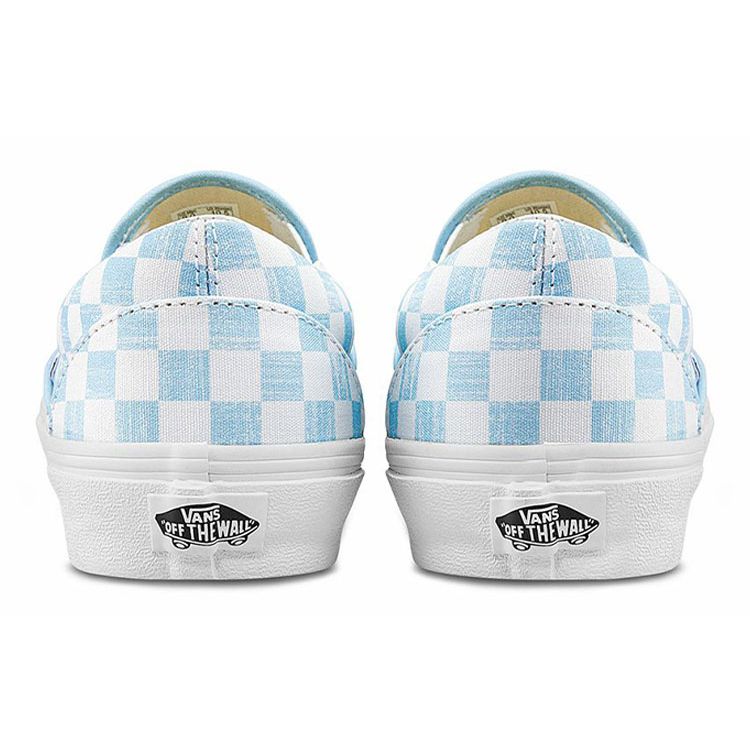Vans Кеды слипоны в клетку, низкие, для скейтбординга, унисекс, сине-белые VN0A7VCFYRQ