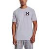 Under Armour Футболка мужская спортивная с коротким рукавом и принтом логотипа сзади, серая 1363739-011