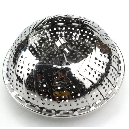 PEARL METAL Easy Wash Stainless Steel One Size Fits All-Purpose Steamer C-8700