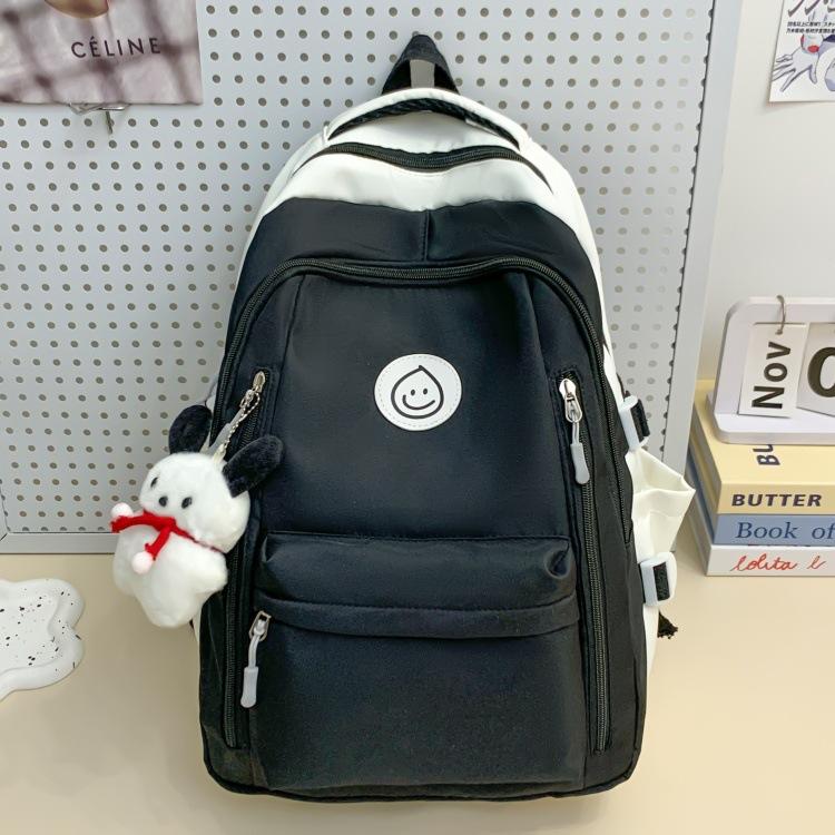 Schoolbag University Campus School Bag Female Korean version Mori small fresh junior high school student solid color simple multi-layer computer