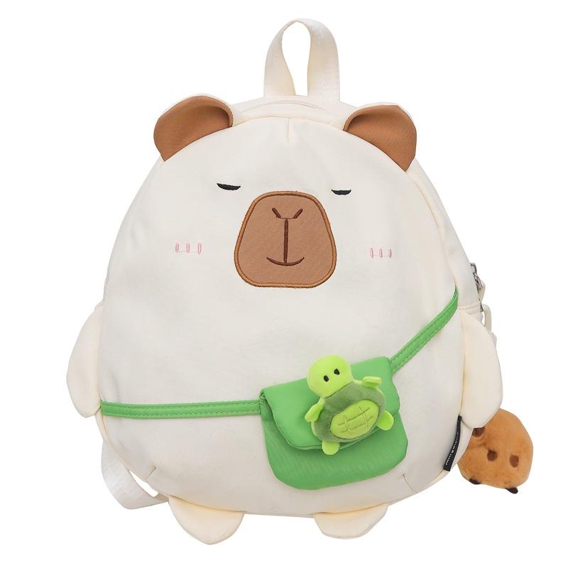 Девочки сердце милый капибара рюкзак сумка большая вместимость студенческий кампус школьная сумка девочки универсальный рюкзак для хранения