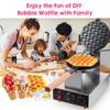 1400W Bubble Waffle Maker Waffle Maker Iron Ready In Under 3 Minutes Removable Drip Tray Electric