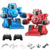 PRECKIN Whirlwind Strike Battle Radio Control Robot Set, Interactive Boxing and Football Fighting Toys, 2 Units, USB Rechargeable, Blue and Red