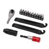Bike Ratchet Socket Wrench Set Rustproof Metal 2 Way Adjustment Ratchet Wrench Repair Tool Kit with