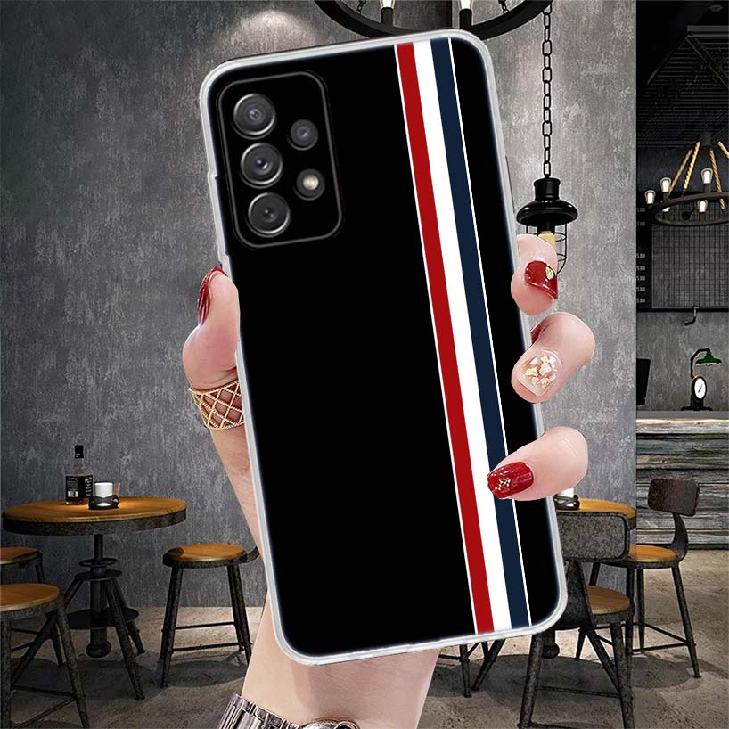 Роскошная Спортивная Линия Cool Stripes Мягкий Чехол Для Телефона Для Samsung Galaxy S22 S23 S24 S25 Edge S26 Ultra S20 FE S21 Plus + Fundas Coque