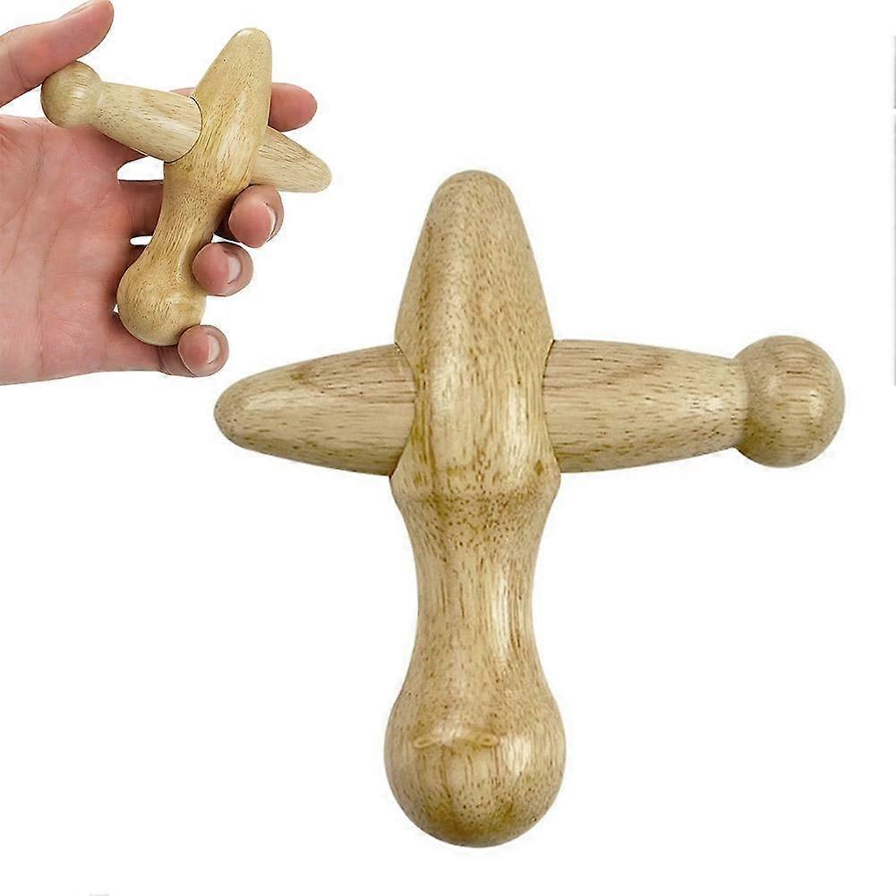 Wooden Massager Rolling Stick Gua Sha Board Meridian Massage Cup Mushroom Head Massage Tool