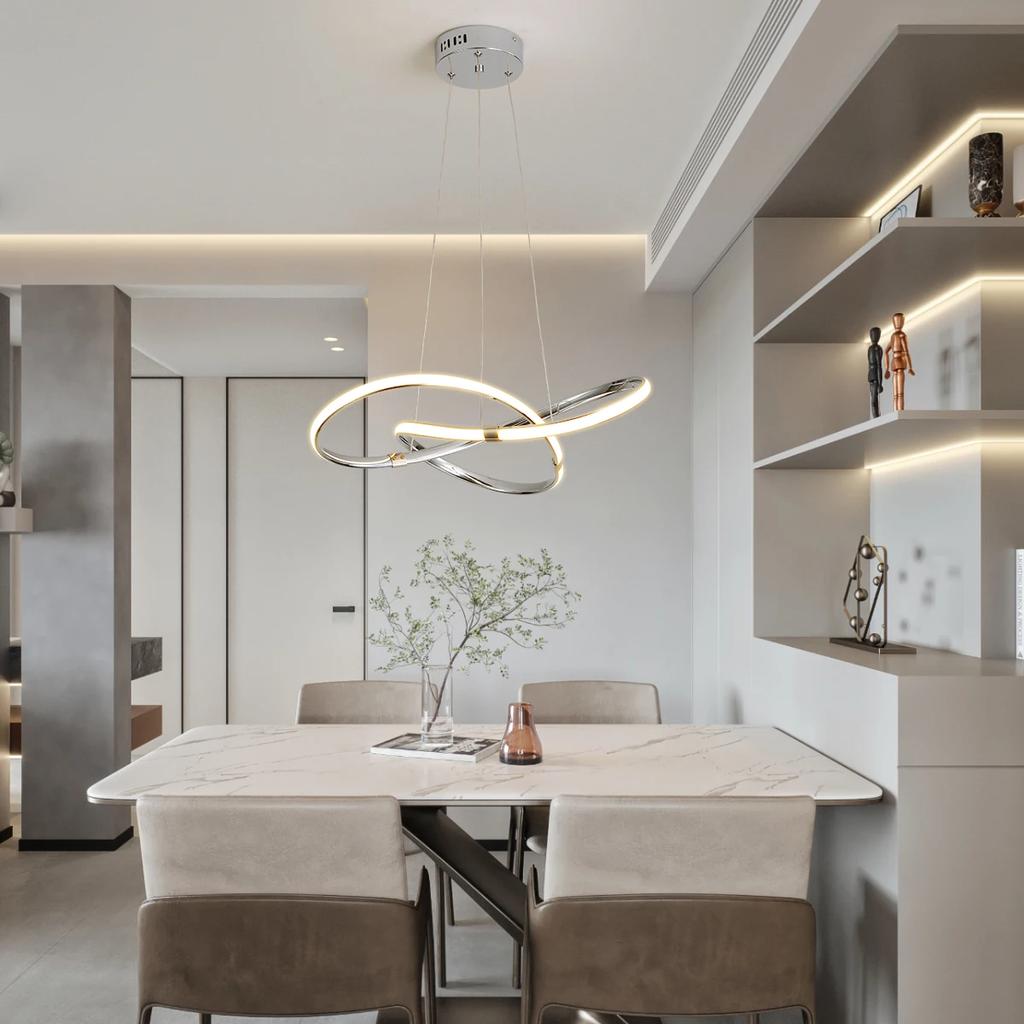 Dia54cm Modern Led Pendant Chandelier Lamp 90-265V Suspension Hanging Chandelier Lights for Dinning Kitchen Room Bar Shop