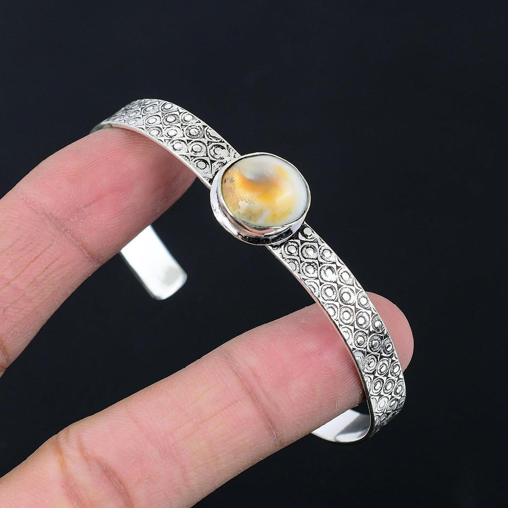 День дочерей Распродажа Овальный браслет-манжета из раковины глаз Шивы, драгоценного камня, ювелирное изделие из стерлингового серебра