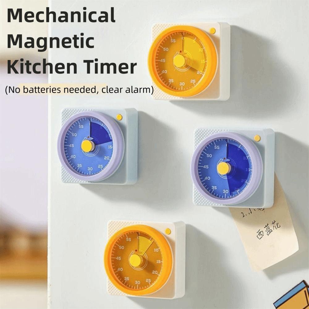 Магнитный таймер для учебы Детский таймер Механический будильник для класса Визуальный кухонный таймер Готовка