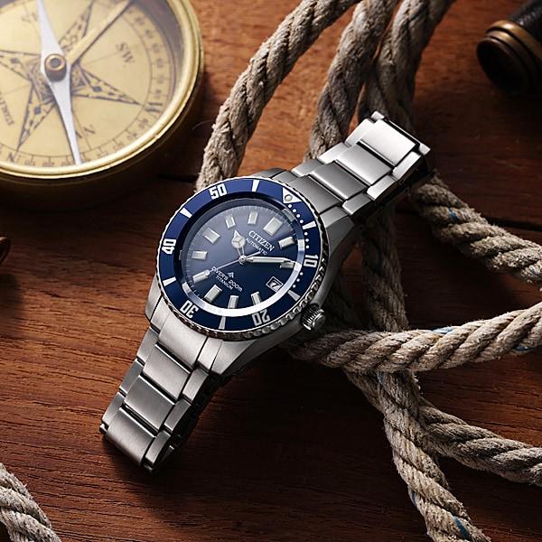 Citizen НБ6021-68Л ( Часы PROMASTER MARINE Series Mechanical Diver200m с металлическим ремешком) Круглые часы