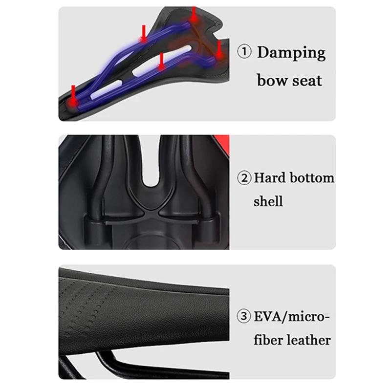 /ODM TOSEEK Bicycle Saddle Racing MTb Road Mountain Bike Seat Hollow Ergonomics Bike Seat Cushion Cycling Saddle Accessories