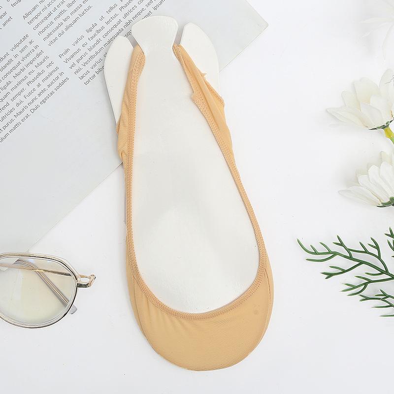 Half Palm Socks Invisible Boat Socks for Women Summer Thin Short Socks Shallow Mouth Silicone Non-slip Socks
