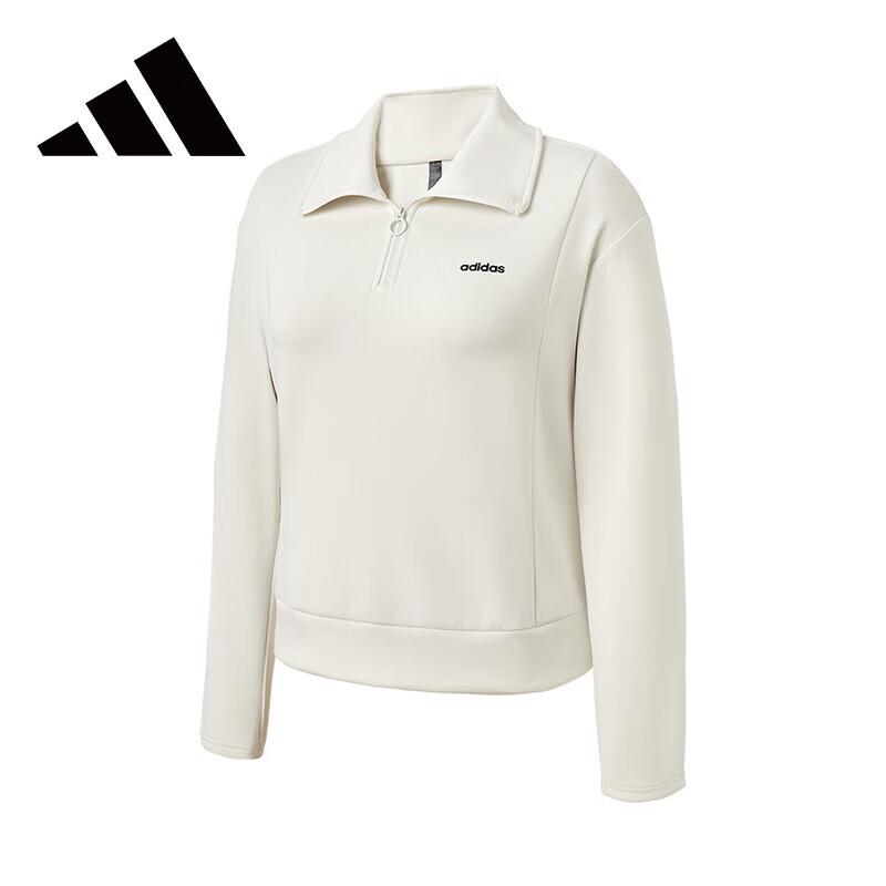 Adidas Women's Casual Pullover Lapel Sweatshirt