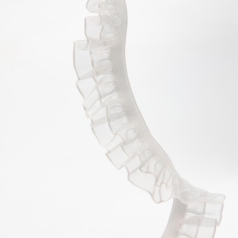 Эластичная сетчатая кружевная отделка для DIY декора - Плиссированный дизайн с оборками