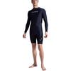 Li Ning Swimming Series Letter Round Neck Pullover Купальник с длинным рукавом Мужской купальник Черный ASLT085-1