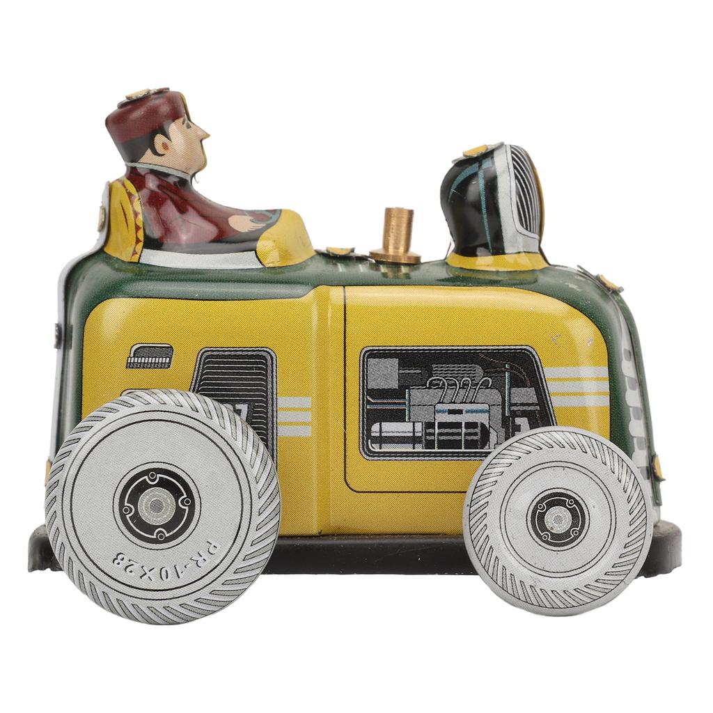 Wind Up Vintage Car Toy Iron Clockwork Retro Car Model Figure Photography Prop Decoration for