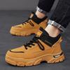 Мужская обувь на толстой подошве, увеличивающая рост, рабочие ботинки, мужская уличная походная повседневная обувь, осенне-зимние новинки, высокие ботинки Мартина, трендовая обувь