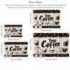 Coffee Time Text Doormat Soft Flannel Rug, Cafe Style Non-Slip Washable Farmhouse Door Carpet for Kitchen Decor