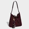 Women's bag 2025 new trendy versatile simple woven bucket bag large capacity tote bag fashionable shoulder crossbody bag
