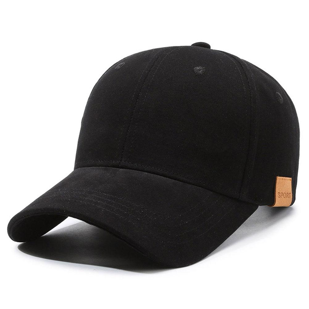 Men's Solid Color Oversized Peaked Cap 60-65cm Adjustable UV Protection Baseball Cap Outdoor Sports Hat