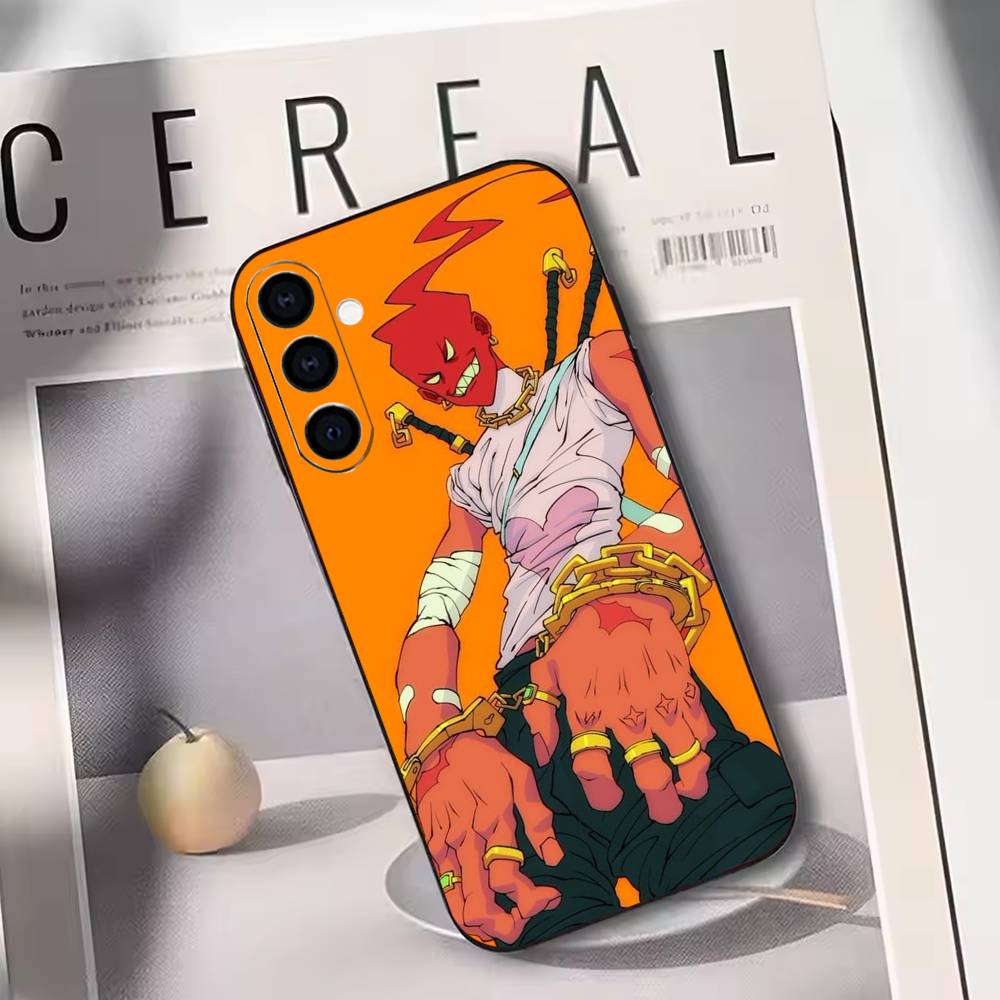 Hip-hop Comic Character Sticker Phone Case For Samsung Galaxy A73,A72,A71,A70,A53,A52,A51,Soft Silicone Black Cover