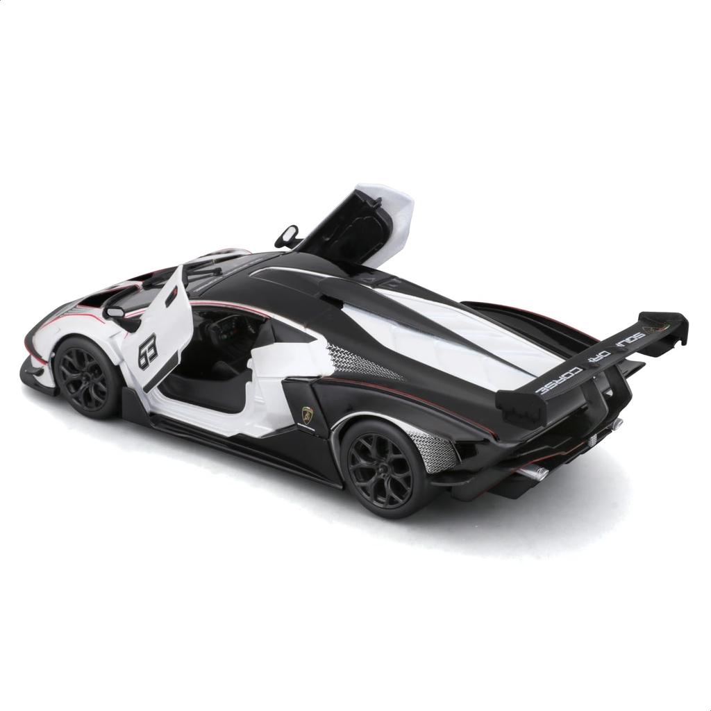 Bburago 1/24 Scale Lamborghini Essenza SCV12 White/Black Diecast Model Car (Finished Product) 18-28023