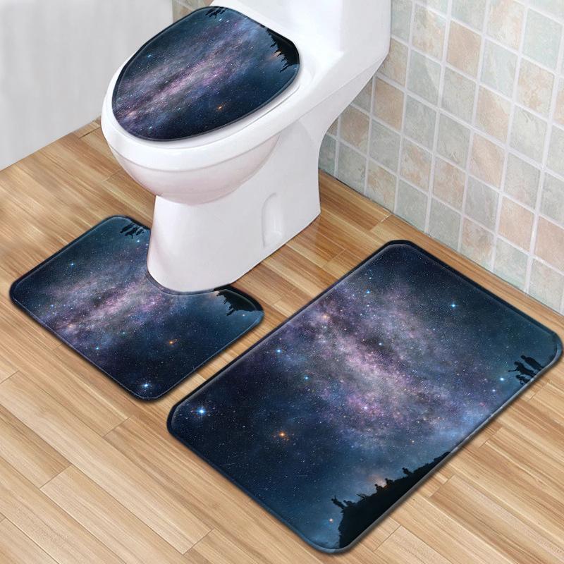 Star Bathroom Floor Mat Toilet Three-Piece Set