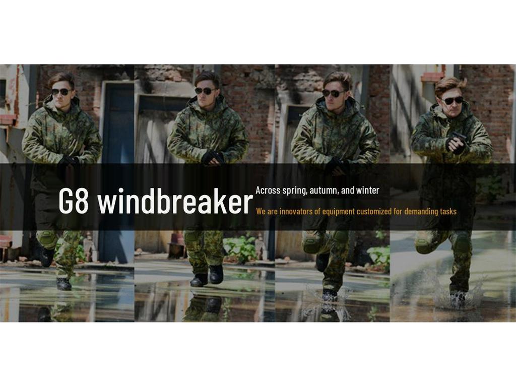 Plus-Size Tactical Camouflage Long-Sleeve Frog Suit Set (No Protective Gear)