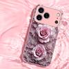 Светлые цветы Madam Чехол для телефона Стеклянный чехол для телефона для iPhone 17 16 15 14 13 12pm Pro Plus Ударопрочный чехол для телефона Женский