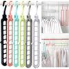 Multifunctional Magic Clothes Rack Storage Artifact Hanger Home Drying Rack 9 Hole Folding Hanger