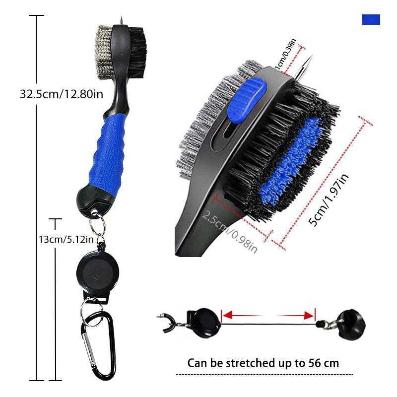 Golf Club Brush Golf Groove Cleaning Brush 2 Sided Golf Putter Wedge Ball Groove Cleaner Kit Cleaning Tool Golf Accessories 5