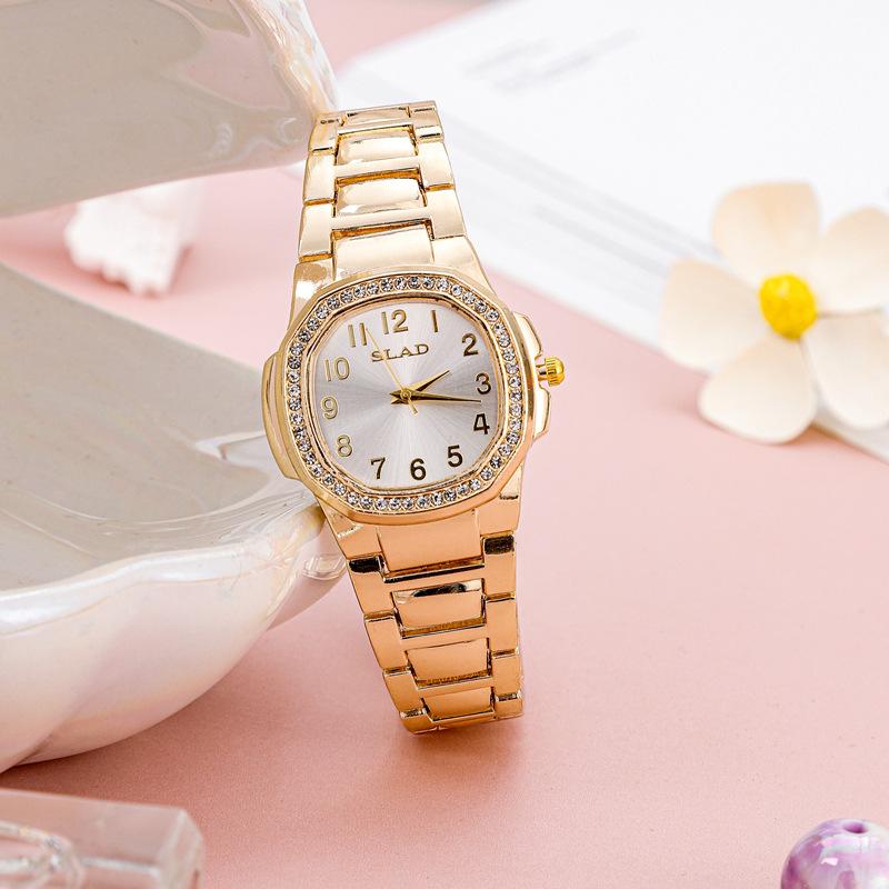 Женские часы с бриллиантами Business Casual Модный тренд Кварцевые часы Браслет с индивидуальностью и темпераментом для женщин