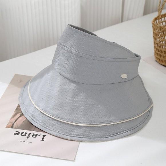 Summer Hats For Women Foldable Sun Visor Cloth Simple Wide Brimmed Sunscreen Sun Hat Female Casual Packable Sunhat New