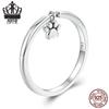 Avle S925 Sterling Silver Movable Puppy Paw Print Ring