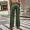 YYFS Women's Fashion Casual Solid Color Print Loose Trousers Pants & Capris