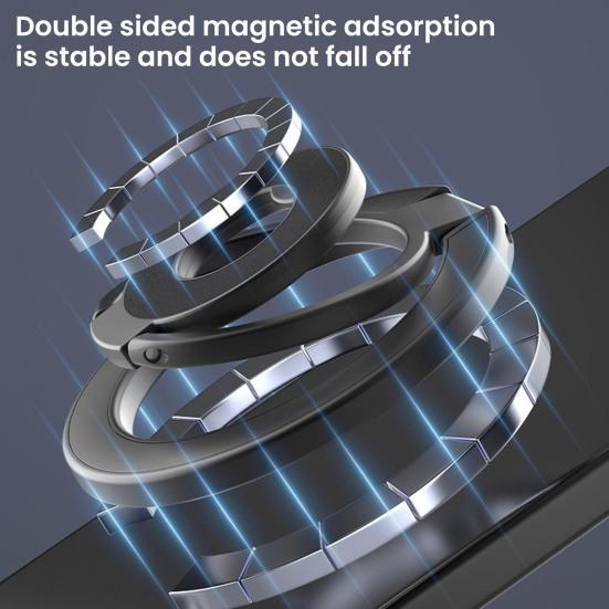 Магнитная подставка-кольцо для телефона, складной держатель для телефона, двусторонний дизайн, горизонтальное и вертикальное крепления для стола и автомобильного крепления